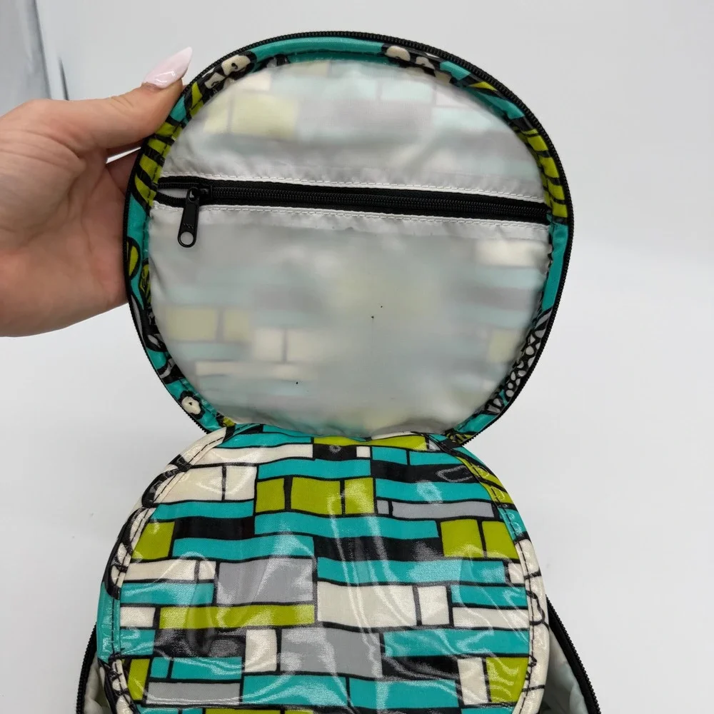 Vera Bradley Floral Round Insulated Lunch Bag Cooler Tote Cottagecore Teal OS
